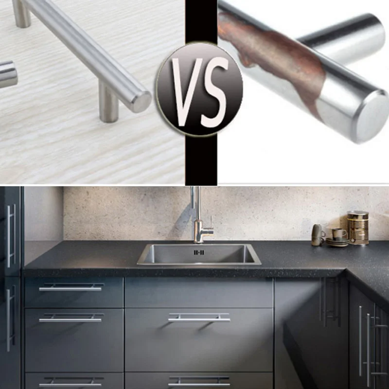 Cabinet Knobs Pulls Solid Stainless Steel T Bar Kitchen Cabinet