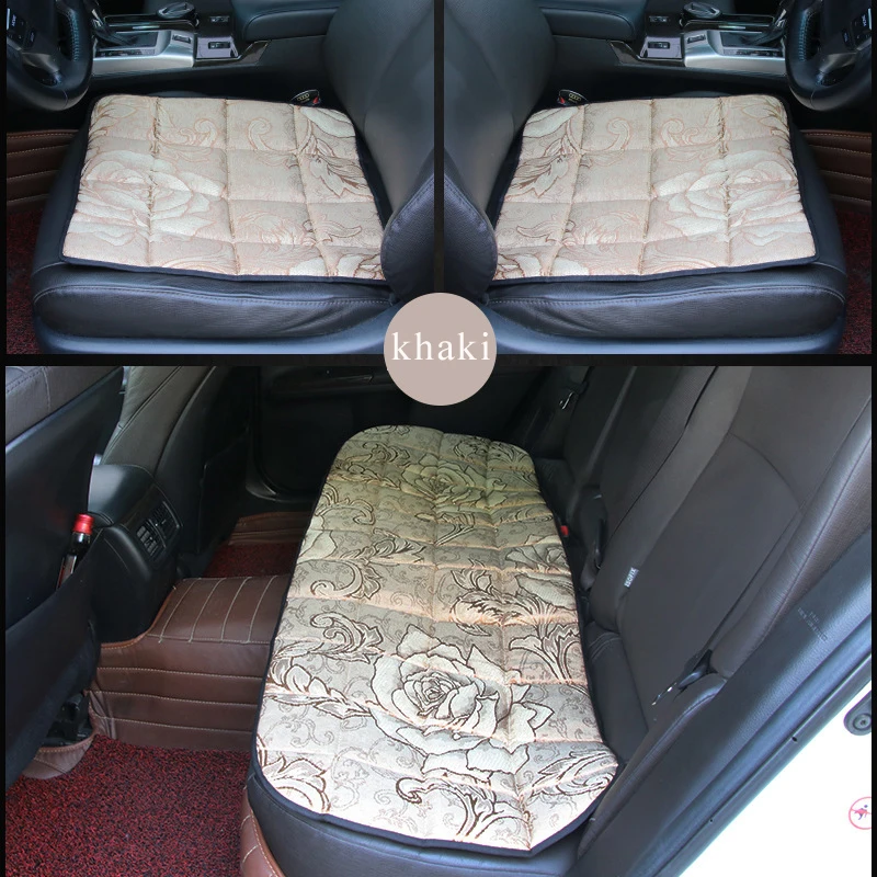

3pcs/set Ice silk printcloth bamboo charcoal four seasons universal cushion car seat cushion automobiles seat covers