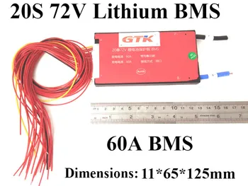 

Brand 20s 72v 60A 20s bms scooters e-bike battery protection board battery li-ion bms motorcycle pcb polymer can customize