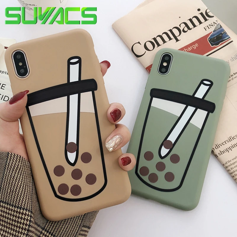 

SUYACS Drink Cup Cartoon Blingbling Star Candy Colors TPU Soft Case For iPhone XS MAX XR X 6 6S 7 8 Plus Lovely Phone Cases Bag