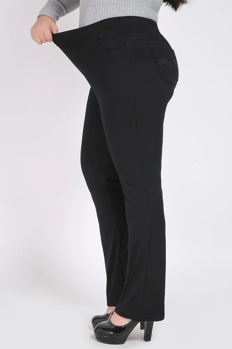 TUHAO, женские формальные штаны для офиса, черные, размера плюс 5XL, 7XL, женские прямые штаны, черные, OL, большие размеры, женские брюки, YH07