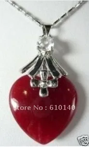 

6PC lady's jewelry CHARMING red pendant ****** with chain