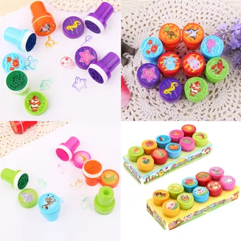 

20 PCS Self-ink Cartoon Inking Stamps Stamper For Kids Art DIY Crafts Toys Educational Learning Classroom Reward Toy Seal