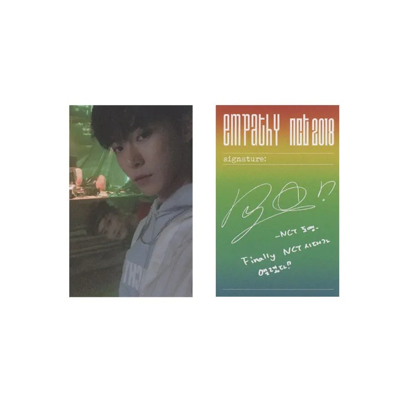 Youpop KPOP NCT сопереживание реальности альбом мечты фото карта хип-хоп самодельные бумажные карты автограф Фотокарта XK566