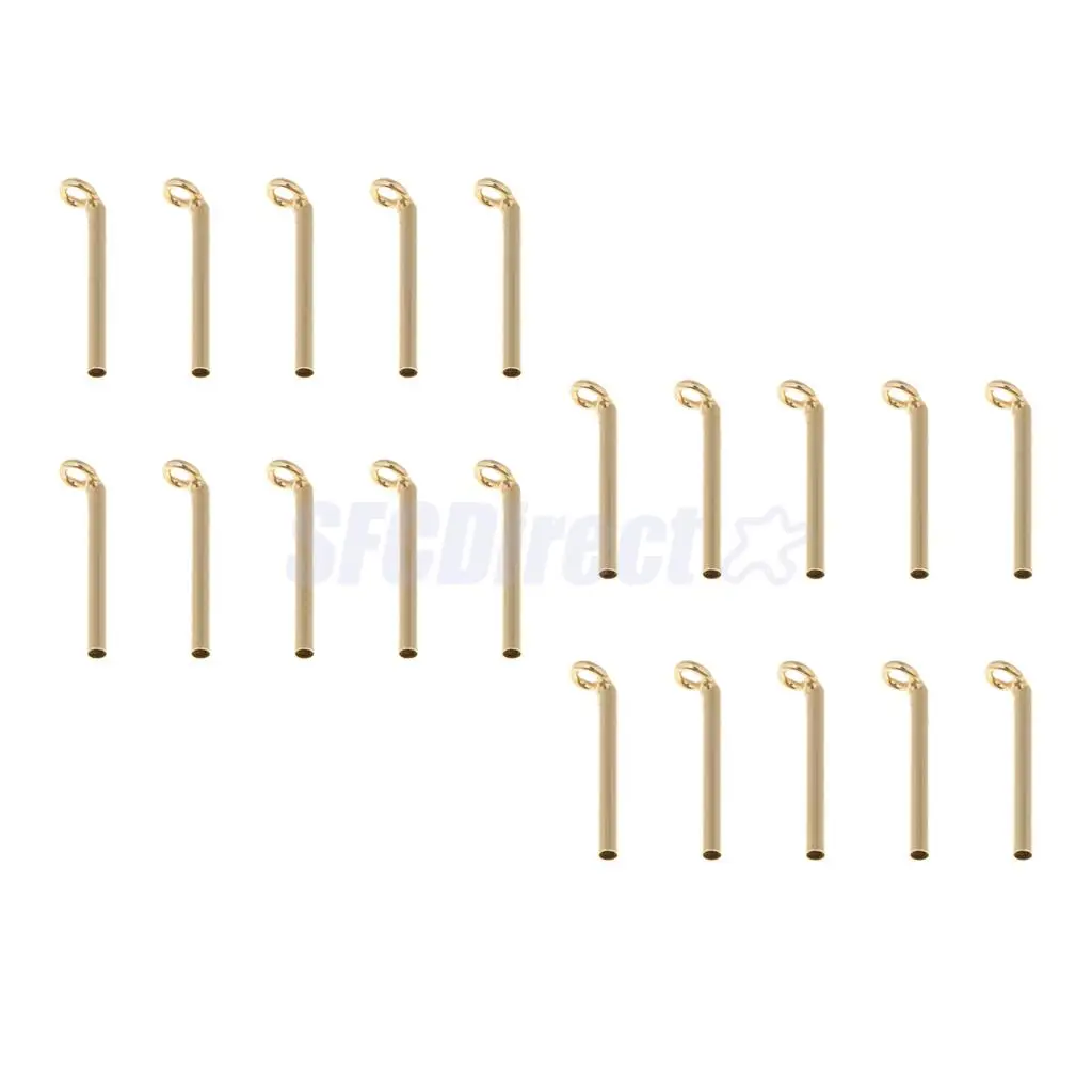 MagiDeal 20pcs Stainless Steel Fishing Rod Guides Tips Repair Kit Rod Building Fishing Tackle Eye Rings 1.1mm 1.2mm