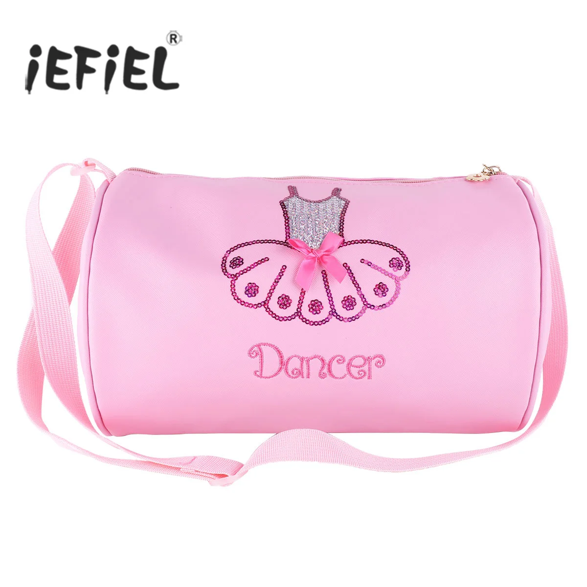 Kids Ballet Dance Bag Sequins Embroidered Dress Dancing Duffle Gym Bag