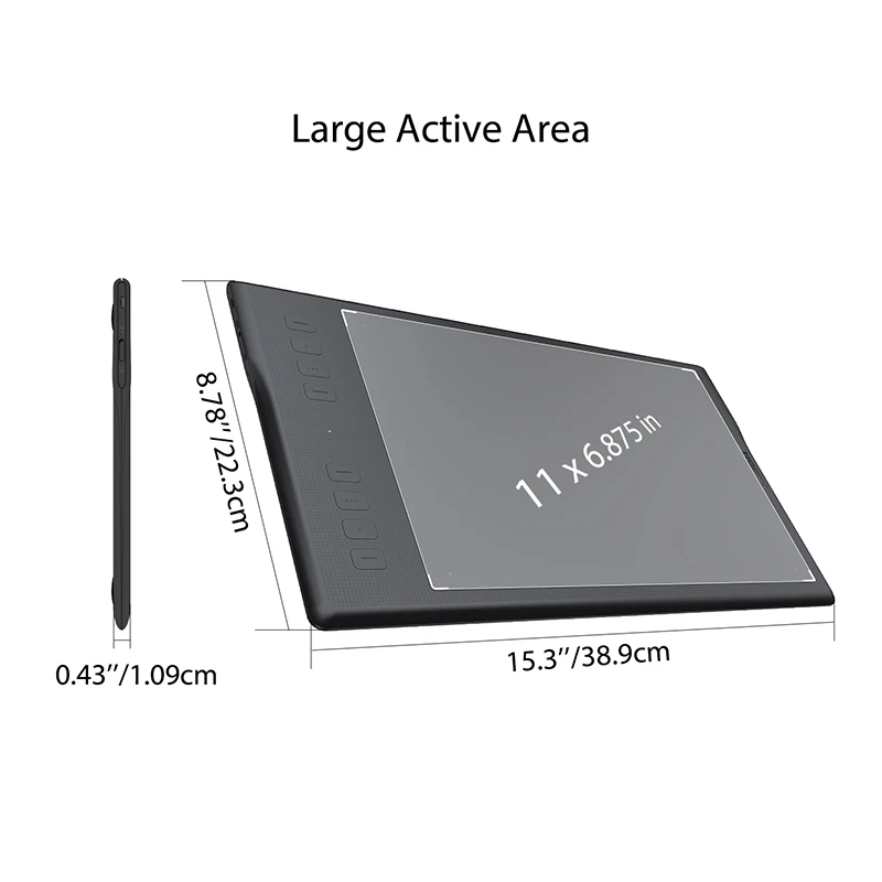  HUION INSPIROY Q11K V2 inalámbrico Digita Pen Tablet sin batería diseñado para dibujar tabletas de 