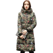 2018 mujeres invierno Chaqueta de algodón largo caliente espesar femenino Abrigo con capucha Parka nieve desgaste más el tamaño 3XL Casaco Feminina inverno