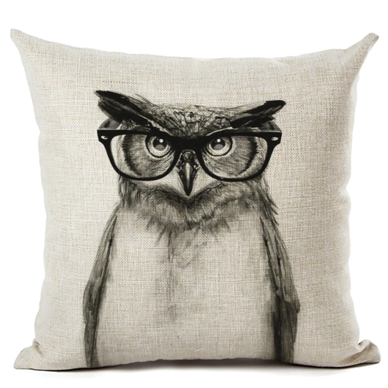 Модный Чехол на подушку с цифровой печатью милый рисунок животных наволочка