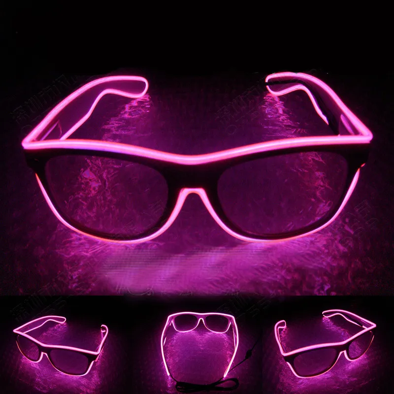 

Attractive Sound Activated EL wire Led Glasses Lighting Colorful Glowing Glasses Luminous glasses For Party Decoration Gifts