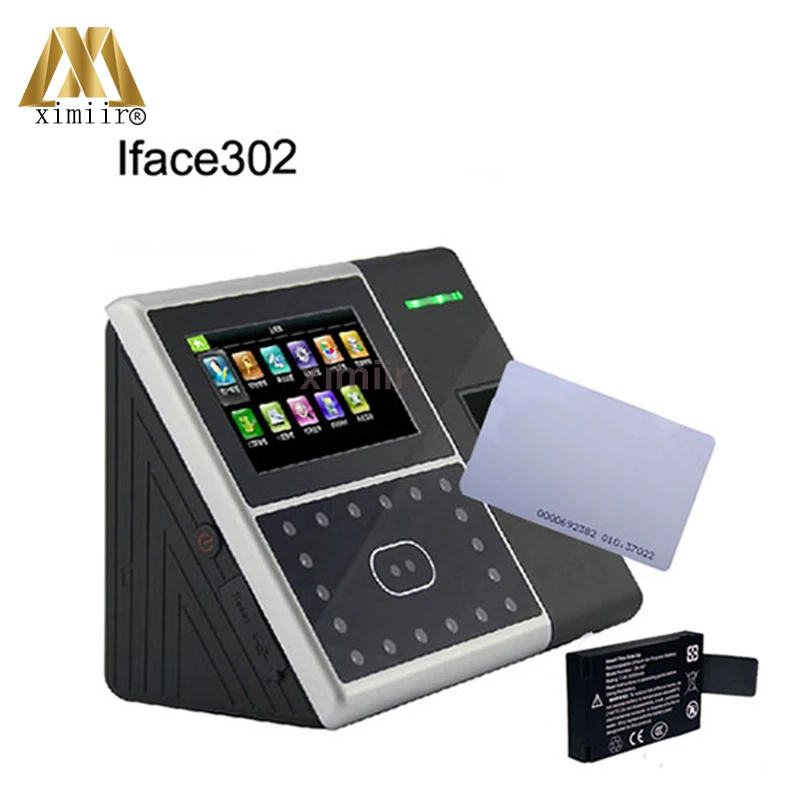 Llinux системы устройство записи посещаемости Iface302 Лицо отпечатков пальцев 125 кГц RFID GPRS Функция карты контроля доступа с резервной батареи