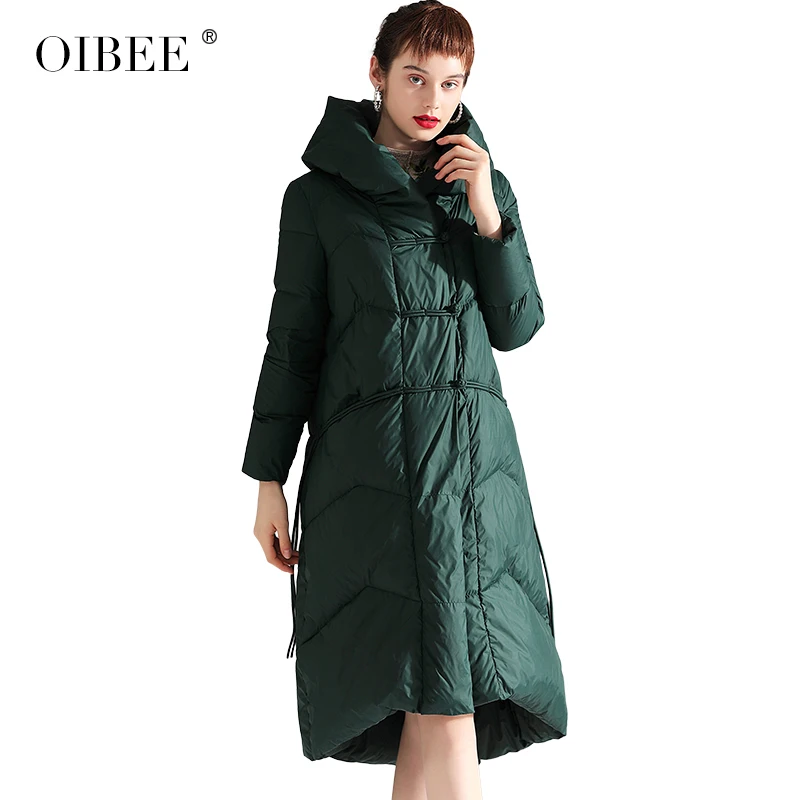 OIBEE2019 зимние женские новые модные утолщенные пальто женское с капюшоном плюс удобрение, чтобы увеличить пуховик пальто