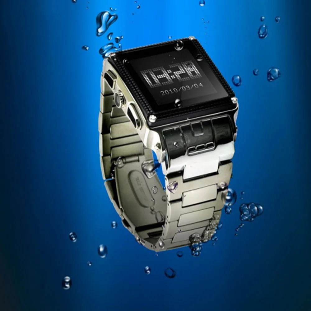 2017 Lastest W818 IP67 Waterproof font b Smart b font Watch GSM Quad Band Stainless Steel