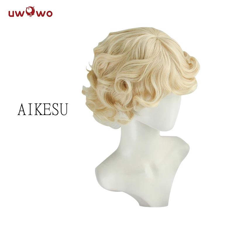 UWOWO Aikesu Лолита парик 28 см золотой молоко Волнистые жаропрочных синтетических волос Лолита парик