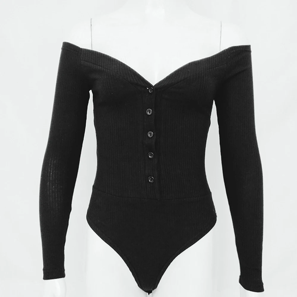 Женские сексуальные с плеча v-образным вырезом Bodycon Бандажное тонкое боди с резинкой комбинезон