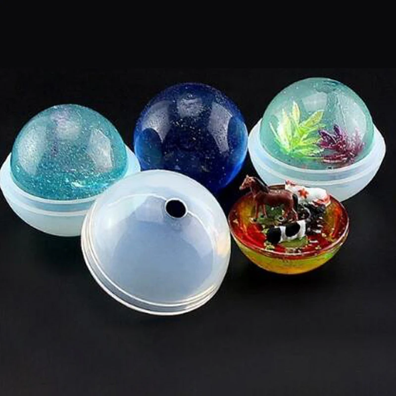 5 размеров стерео сферическая силиконовая форма 3D твердая смола ювелирные