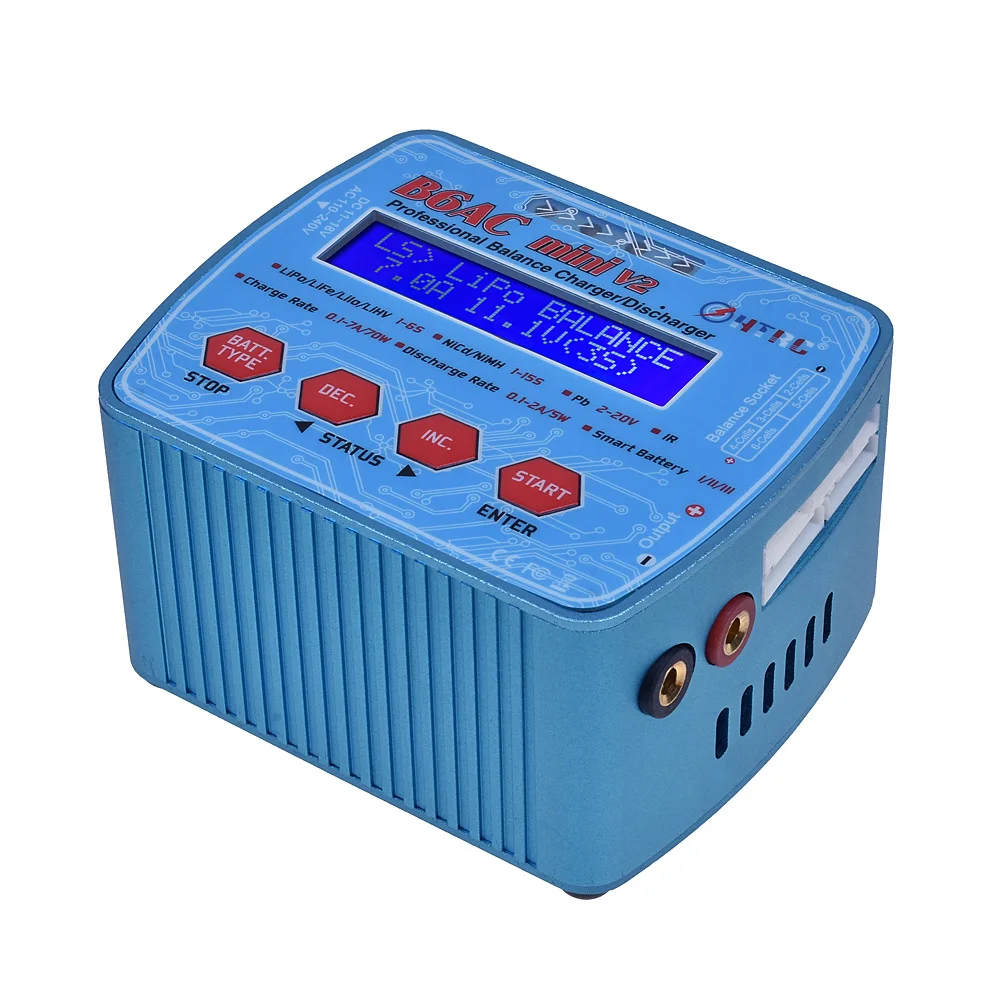 

B6AC Mini V2 70W 7A Digital RC Battery Balance Charger Discharger for Li-ion NiCd NiMH Lipo Battery Drone Airplane Multicopter