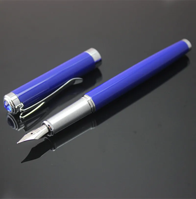 Роскошный бренд Jinhao бриллиант ручка металлическая авторучка Средний 18KGP Nib Школа Офис название чернильные ручки подарок канцелярские принадлежности