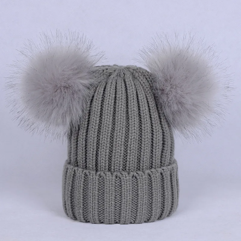 DANKEYISI, осенне-зимние женские шапочки, Женская Теплая Бархатная шапка Skullies с меховым помпоном, милая шапка для девочек - Цвет: 4