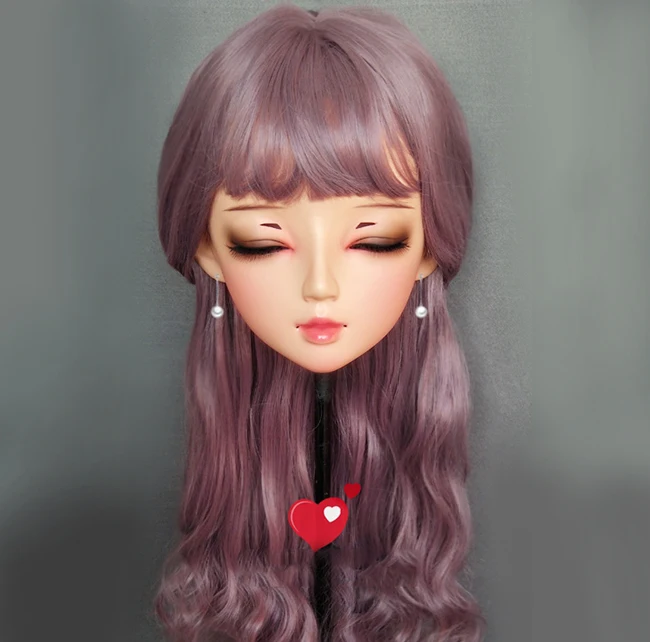 (Mian 01) Женская милая полимерная полуголовная маска кигуруми BJD маскарадная