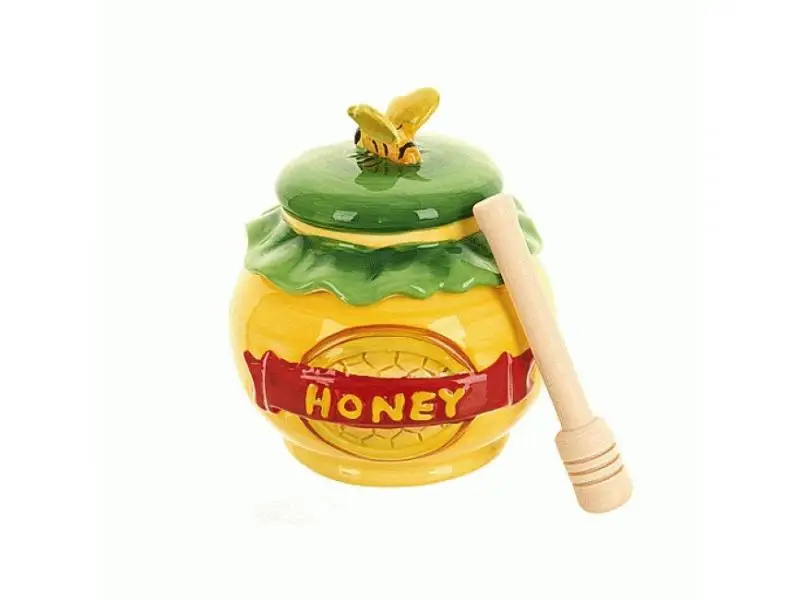 Банка для меда ENS Honey 280 мл 10 5 см с ложкой | Дом и сад