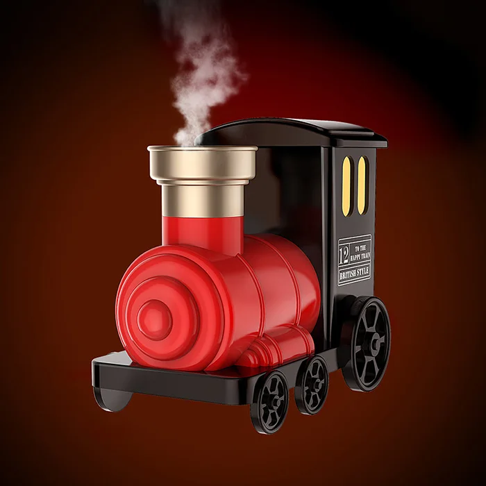 

Ultrasonic Mini Retro Creative Train Humidifier Little Desktop Car USB Aroma Essential Oil Diffuser Aromatherapy Light Silent
