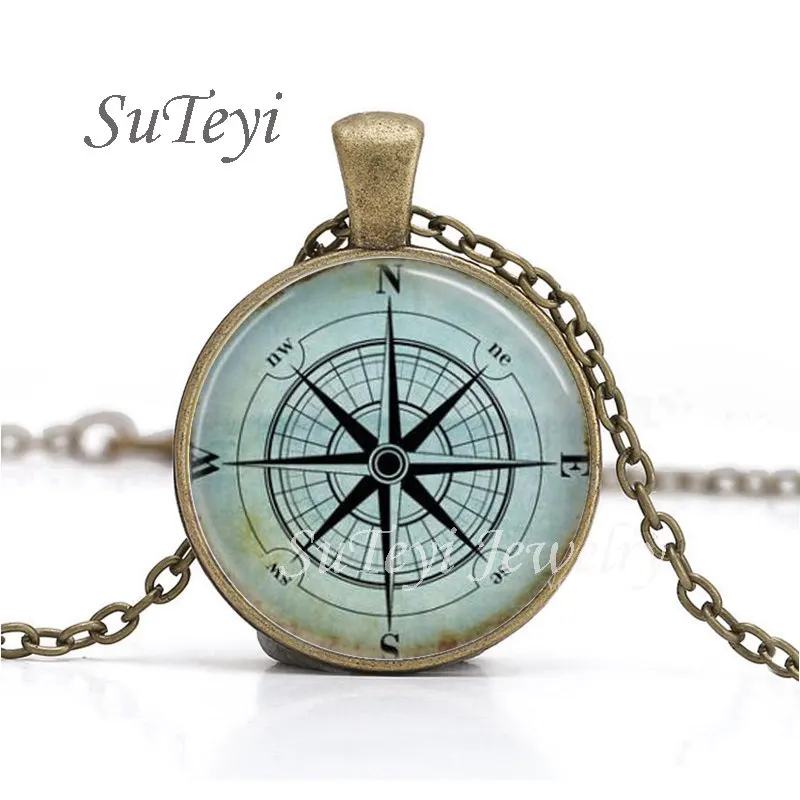 Steampunk Compass Pendant Necklace