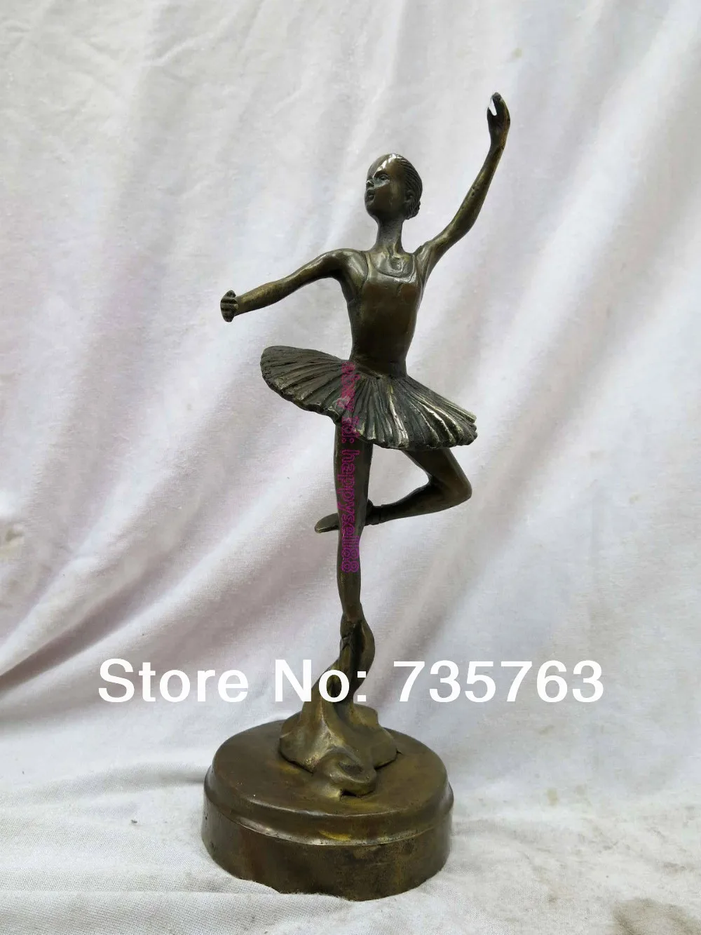 

00491 27cm China brass carved finely ballet dance - pop star statue