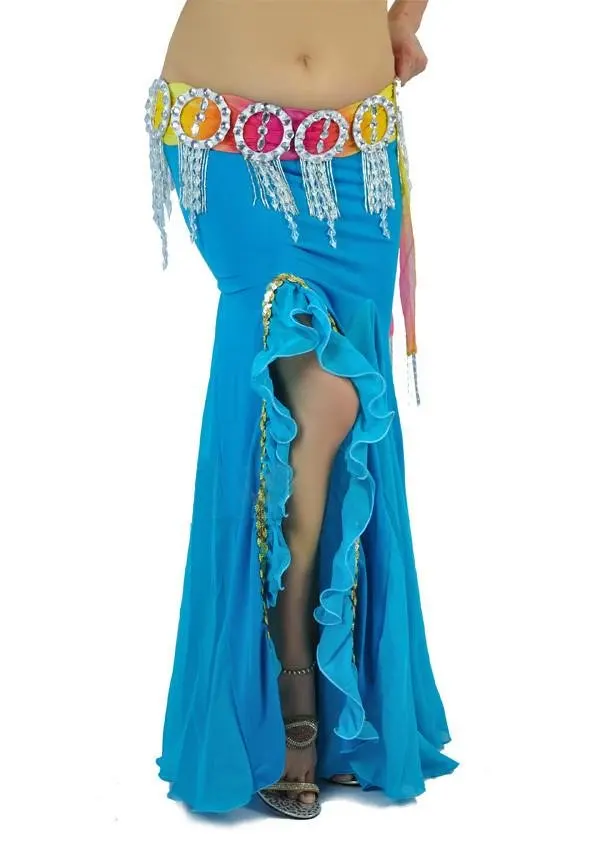 Горячая NWT сексуальный танец живота костюм Falbalas юбка 9 цветов(без пояса