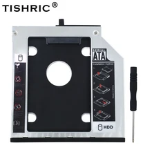 TISHRIC для lenovo ThinkPad T400s T400 T410 T410s T420sT430s T500 алюминиевый 2-ой HDD Caddy 9,5 мм SATA 3,0 2," SSD чехол Корпус