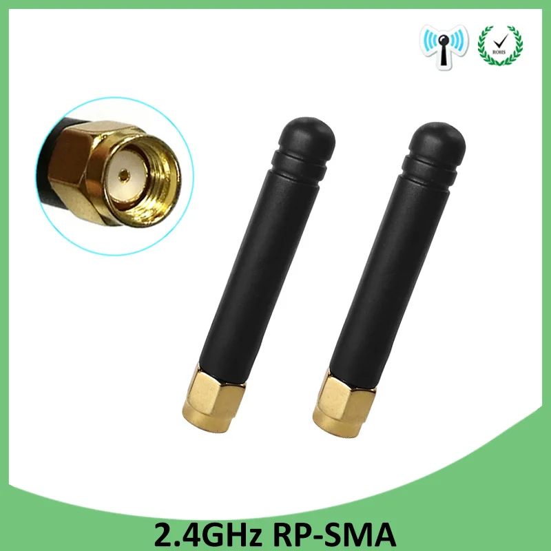 

20pcs 2.4 GHz WiFi Antenna 2dBi Aerial RP-SMA Male Connector 2.4ghz antena wi fi antenne For Wireless Router Wifi Booster