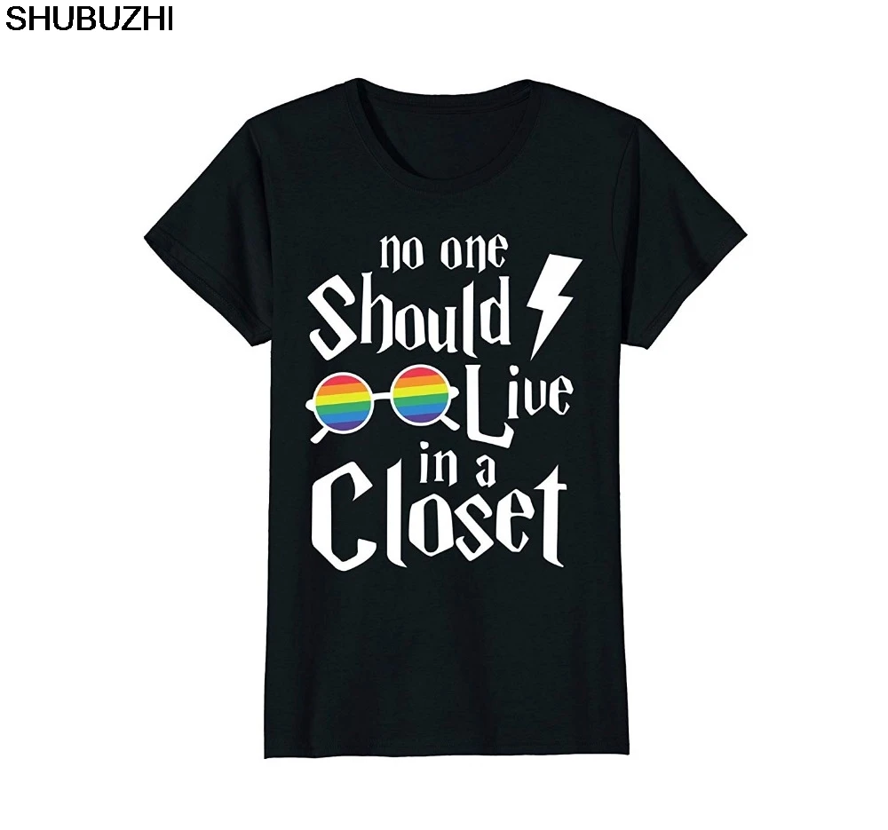 

Summer cotton 100% Cotton NO ONE SHOULD LIVE IN A CLOSET SHIRT T-Shirt sbz6008