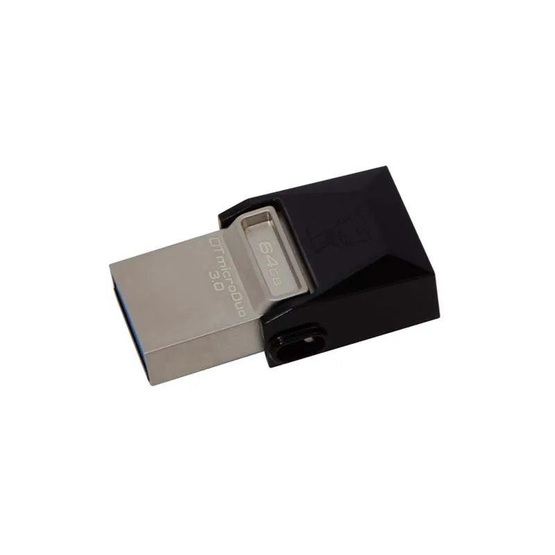 Kingston Technology DataTraveler DTDUO3 64GB microDuo 3.0 USB 3.0 (3.1 Gen 1) USB Type-A connector Swivel, Black Flash drive Kingston Technology DataTraveler DTDUO3 64GB microDuo 3.0 USB 3.0 (3.1 Gen 1) USB Type-A connector Swivel, Black Flash drive