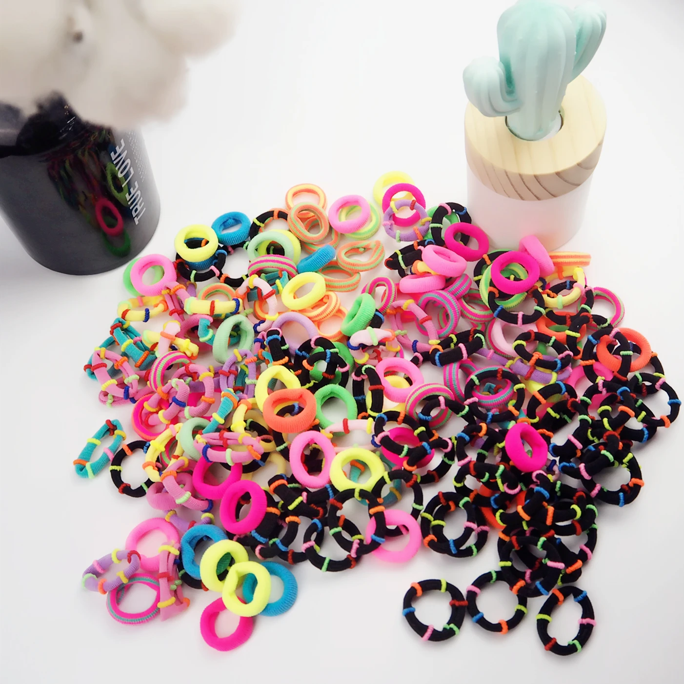 

20PCS 2cm Lovely Baby Children Fashion Hair Band Rainbow Mini Rubber Band Headband Girls Elastic Hair Bands Hair Accessories
