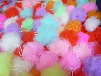 

200Pcs/lst Free shipping Loofah Flower Bath Ball Bath Tubs Cool Ball Bath Towel Scrubber Body Cleaning Mesh Shower Wash Sponge