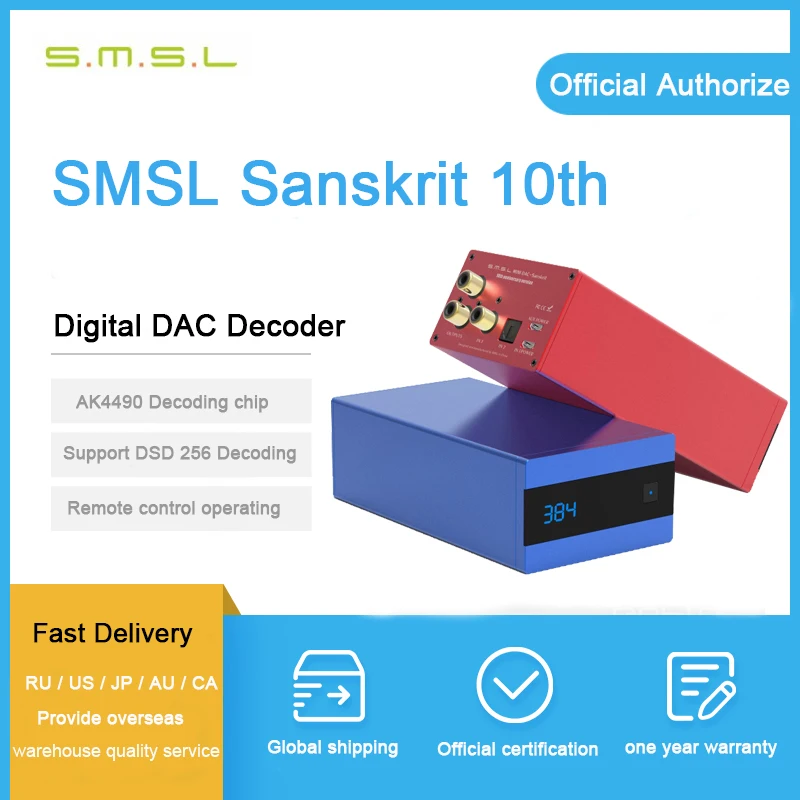 SMSL sánscrito 10th sk10 digital de audio usb dac ak4490 dac entrada óptica XMOS decodificador dac 