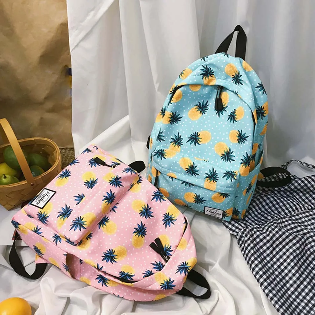 

xiniu large school bags for teenage girls Pineapple print pink backpacks women school backpack for teenage girls 7#3