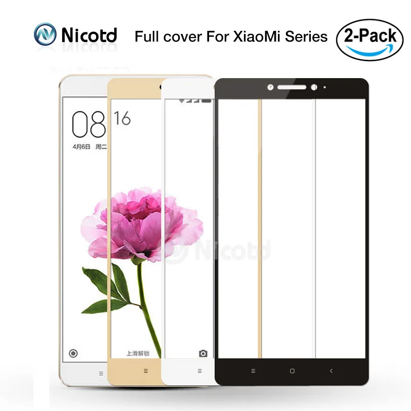 

2pcs/lot Full Cover 2.5D Tempered Glass For Xiaomi Redmi 4X 4 Pro Note 4X 3 Screen Protector For Xiaomi Mi 5 6 5S MIX Note