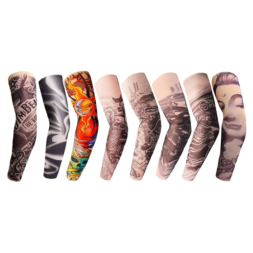 Sleeves 3D Tattoo Printed Outdoor Cycling Arm warmer UV Protection Sleves Riding