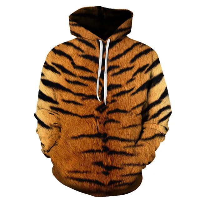 Tiger striped hoodie Clearance