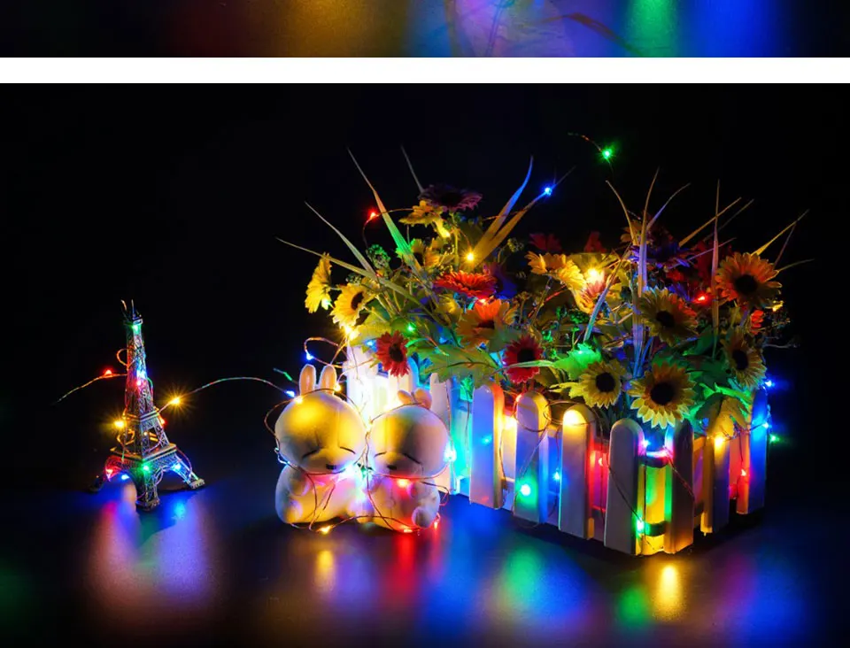 button battery powered cooper wire led string light strip decoration christmas wedding party (20)