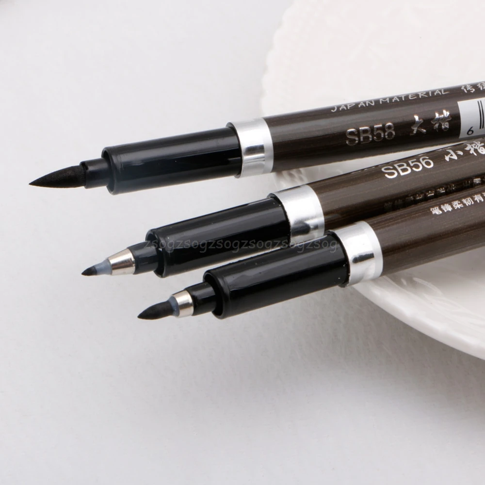 

New 1PC Chinese Japanese Water Ink Painting Writing Brush Practise Calligraphy Pen Art Tool Small school supply stationery N27