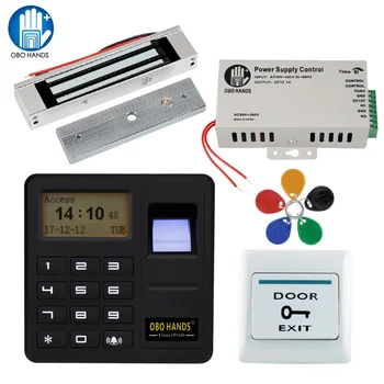 

Biometric Fingerprint Reader System RFID Fingerprint Scanner Access Control System Kit Full Set with Electric Lock+Power Supply