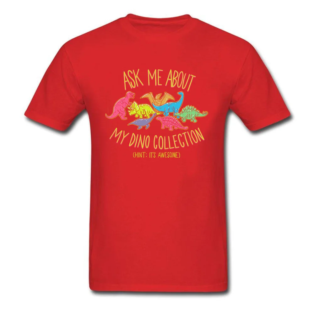 Normal dino collection 5493 Men T Shirt Newest Autumn Short Sleeve Crewneck 100% Cotton Tops & Tees Normal Tee-Shirt dino collection 5493 red