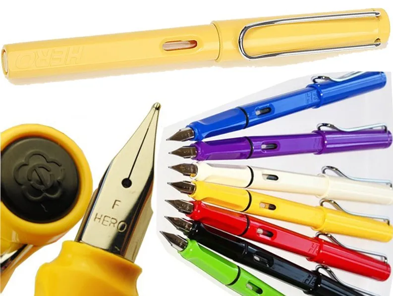 Fountain pen F / M / EF  Nib HERO 359 ofice and school  signature pens the best gifts  Free Shipping