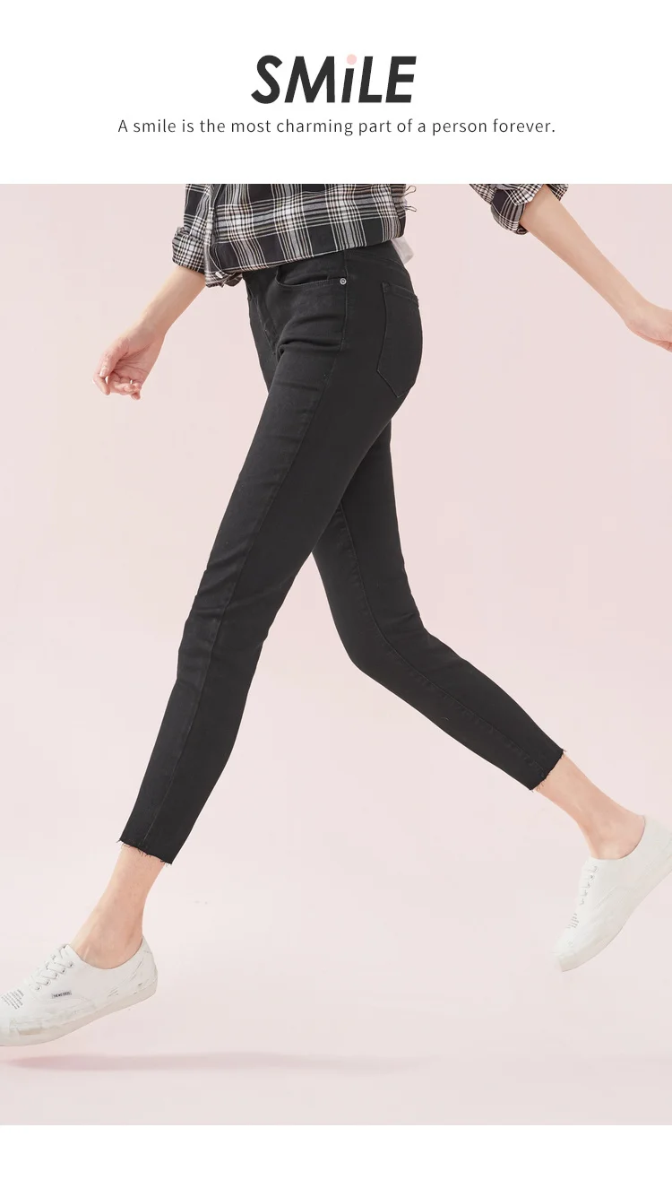 SEMIR, женские укороченные обтягивающие джинсы с необработанным краем, Ретро стиль, женские джинсы до щиколотки, потертые джинсы с молнией, облегающие джинсы