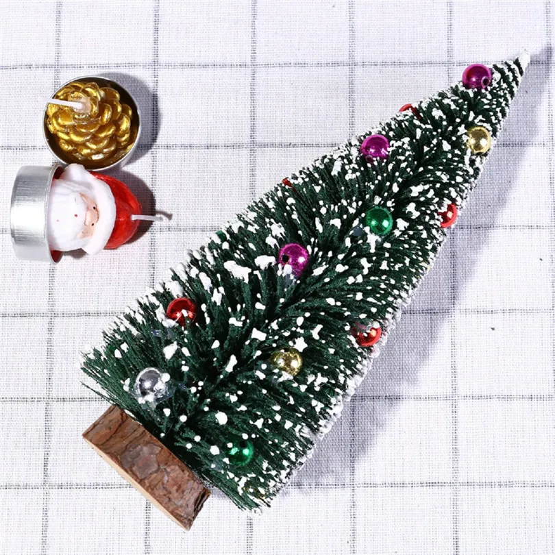 Christmas Tree Mini Pine Tree Christmas Decorations For Home Wood Xmas Gift New Year Decoration Table DIY Navidad 20OR2913