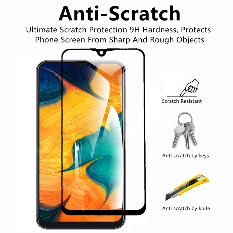 Защитное стекло 9D для samsung Galaxy A50 A20 A10 A20s A70s A10s A30s 3D стекло для samsung A 50 Safety Pelicula De Vidro