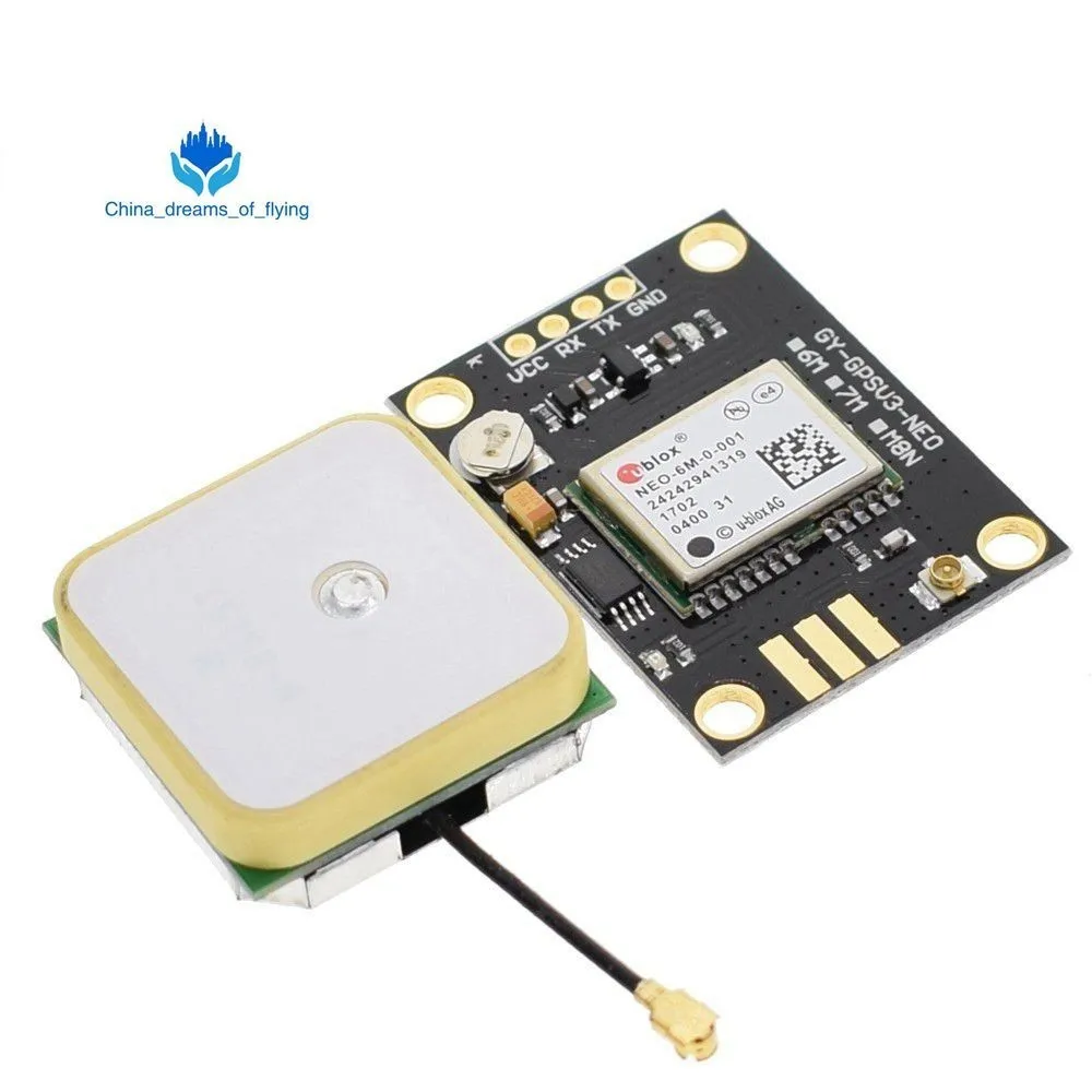 NEO6MV2 Ublox NEO-6M GPS Module with Antenna for Arduino GY-GPS6MV2