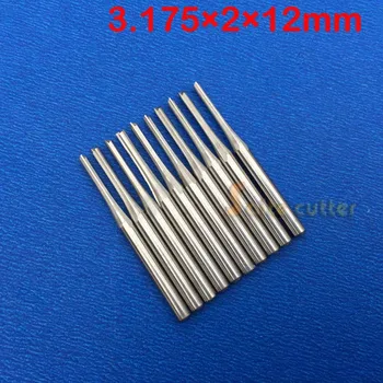 

10pcs Double Two Flute Straight Slot CNC Router Bits Wood MDF Milling 1/8" 3.175mm *2 *12mm